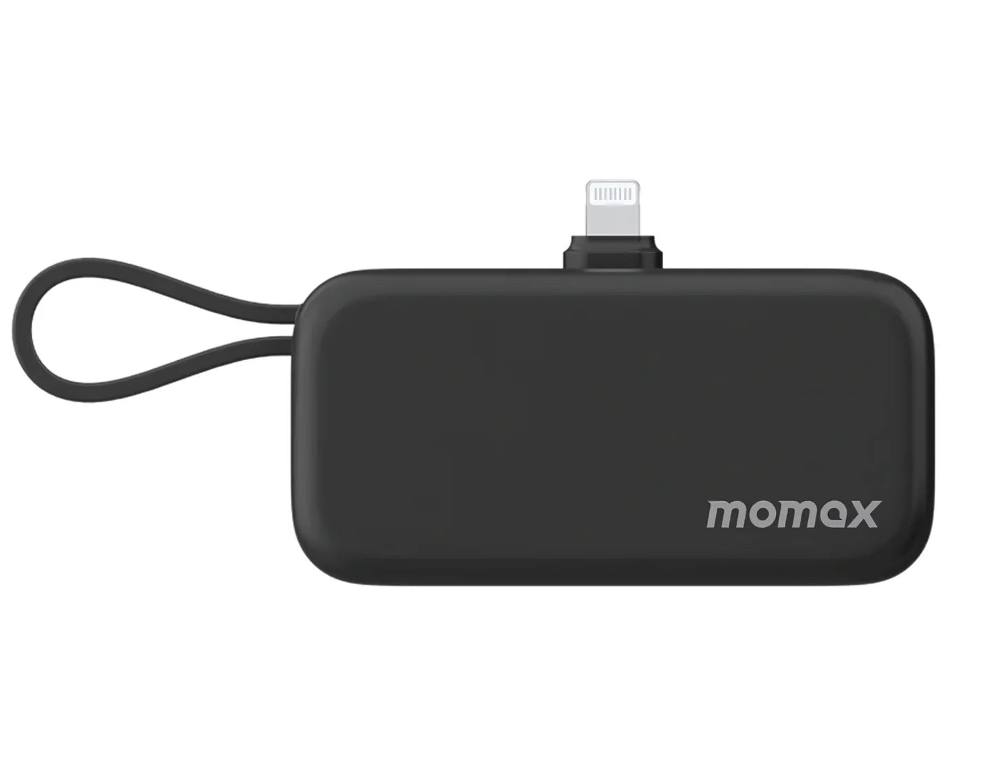 باور بانك موماكس 1-بور ميني بسعة 5000 مللي امبير مع وصلة لايتننغ مدمجة | Momax 1-Power Mini, 5000mAh Portable Battery Pack with Built-in Foldable Lightning Connector