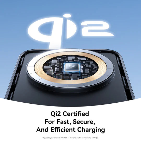 JOYROOM QI2 10,000mAh Hêza Bêtêl a Magnetîk bi Şarjkirina 22.5W û Pêveka Çêkirî - Reş | JOYROOM JR-PBM11 QI2 22.5W Hêza Bêtêl a Magnetîk bi Pêveka Çêkirî 10000mAh – Reş