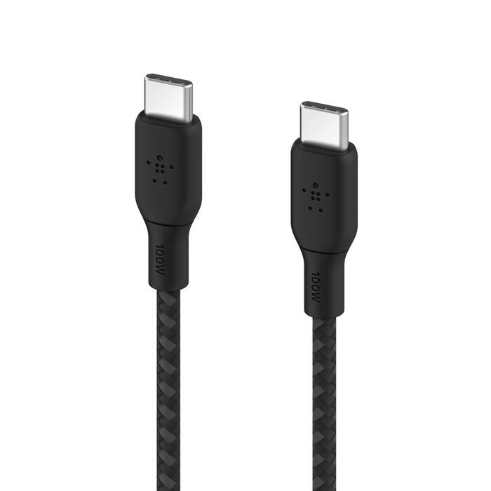 كيبل بيلكن BoostCharge تايب سي الى تايب سي بقدرة شحن 100 واط وطول 2 متر | Belkin BoostCharge USB-C to USB-C Cable 100W 2m