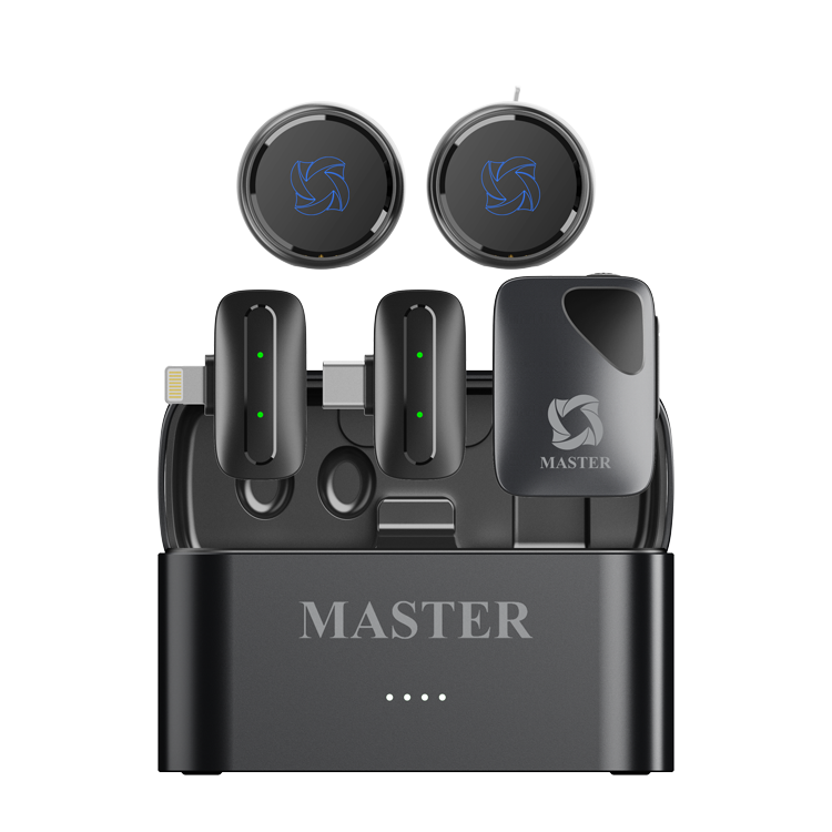 Master MINI PRO Wireless Microphone 48kHz Black-Front