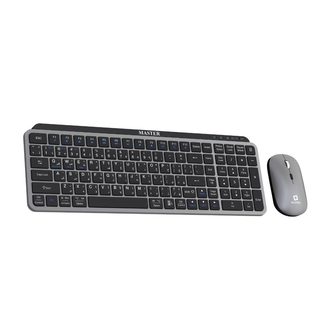 Master Wireless Keyboard Mouse Combo Rechargeable Black-Front