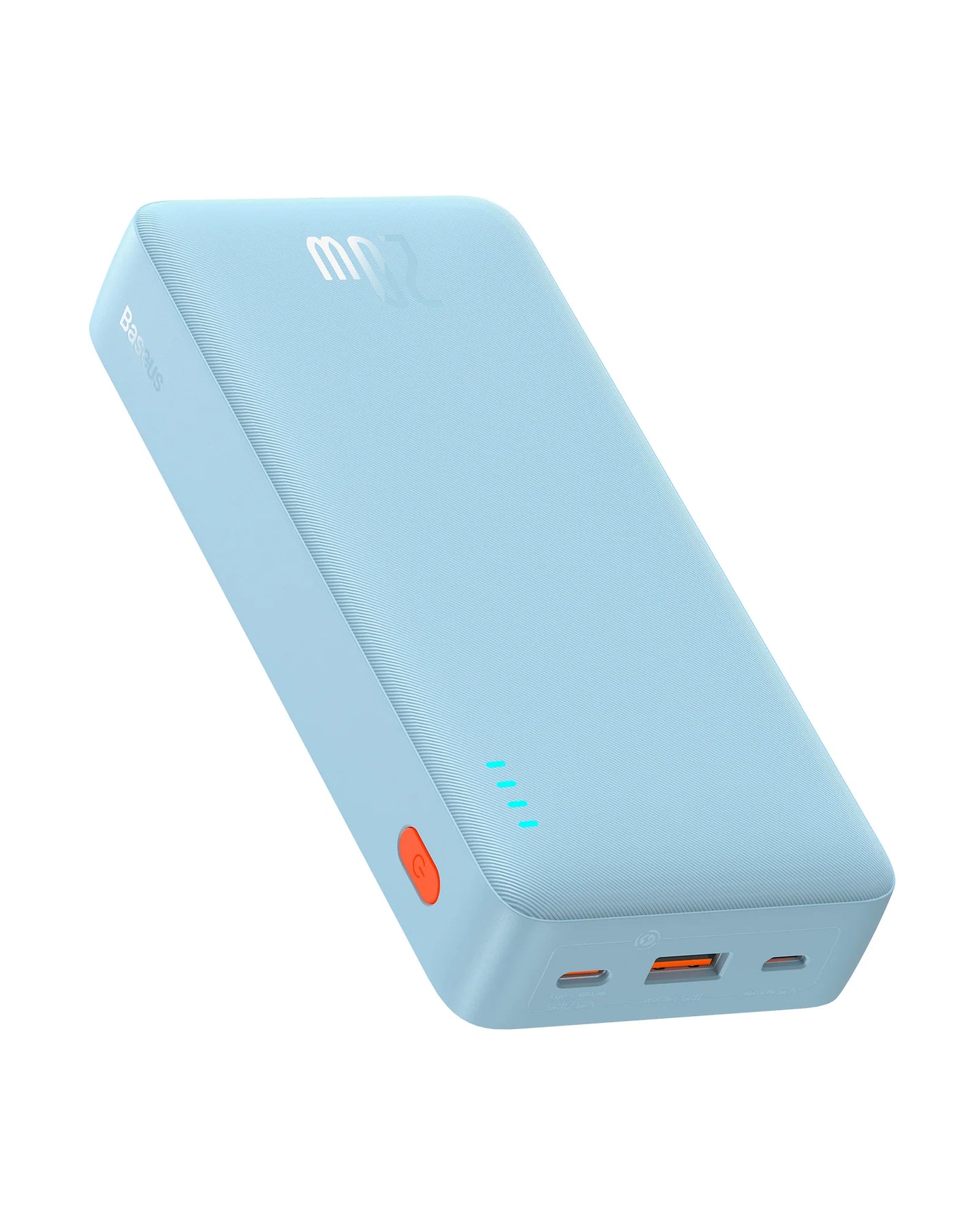 Baseus Airpow Power Bank 20000mAh 20W Purple with Cable - بطارية بيسوس إيربو المحمولة 20000 مللي أمبير 20 واط بنفسجي مع كابل