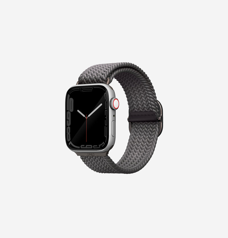 UNIQ Aspen braided stretchable Apple Watch band Grey