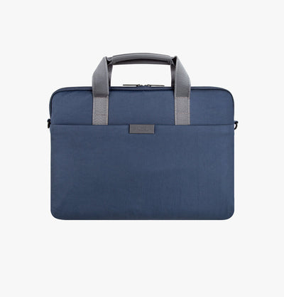 UNIQ Stockholm water-resistant nylon laptop messenger bag Midnight Blue