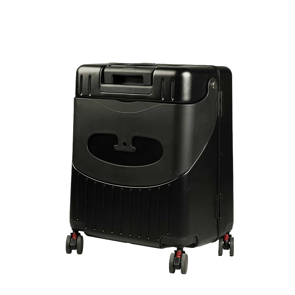 حقيبة سفر ليفيلو روم رايد 22" مع مقعد طفل مدمج وهيكل مقاوم للصدمات - اسود | Levelo RoamRide 22" Travel Luggage with Built-in Child Seat, Impact Resistance Shell - Black