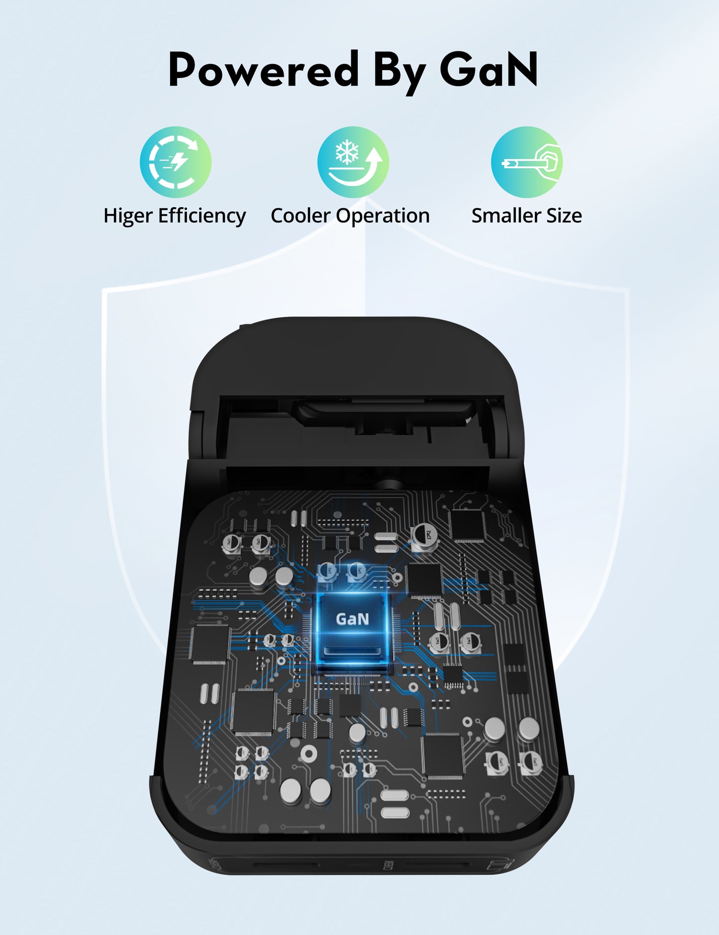 Şarjêra Dîwarî ya RAVPower RP-PC1079 65W PD GaN 2-Port USB-C - Şarjêra RAVPower 65W bi du portên USB-C û teknolojiya GaN