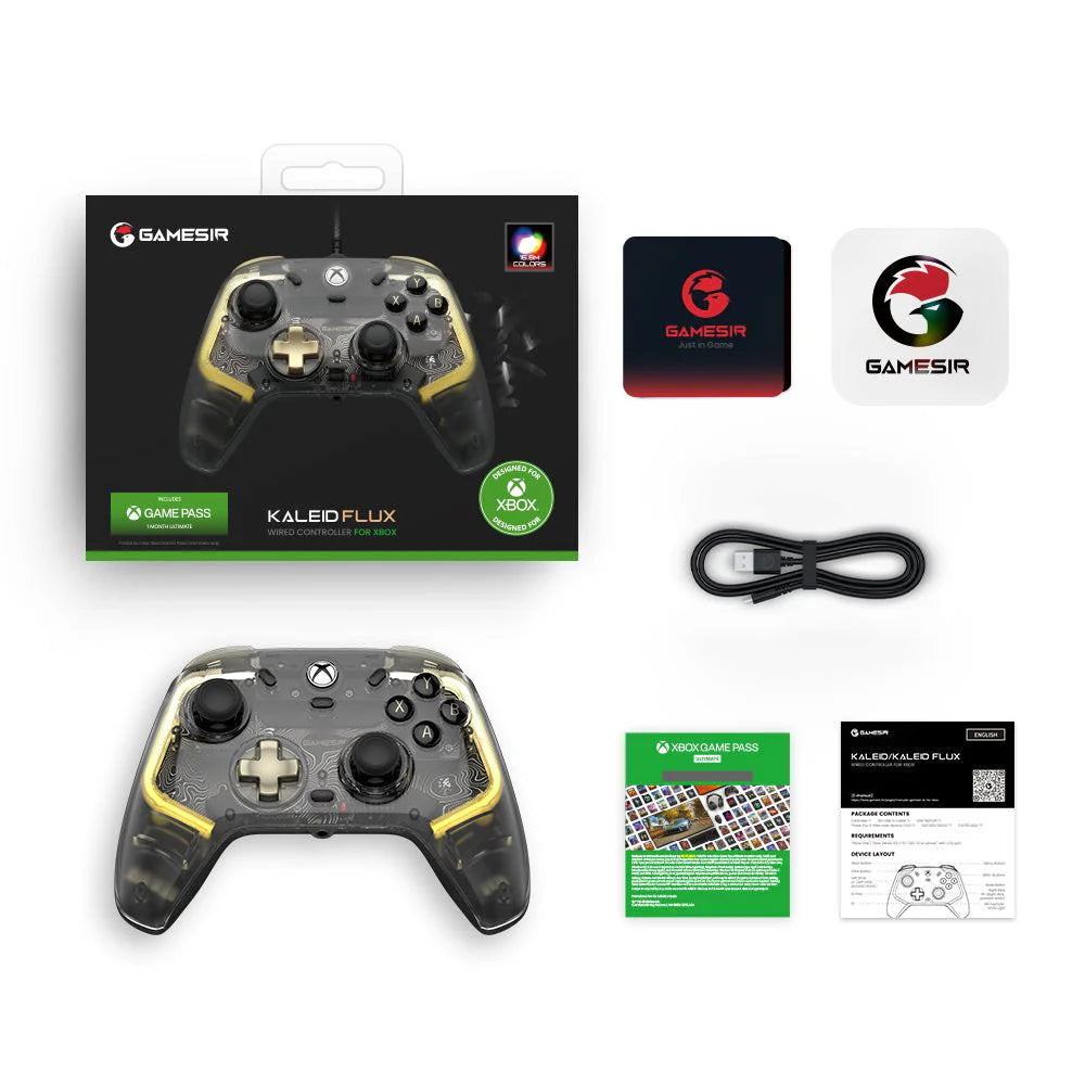 يد تحكم جيم سير كاليد فلوكس لإكس بوكس - أسود + شهر جيم باس مجاناً | GameSir Kaleid Flux Xbox Joystick - Black + 1 Month Game Pass