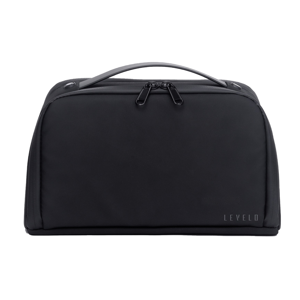 حقيبة ليفيلو اوسلو بوليستر مقاومة للماء بتصميم خفيف الوزن - اسود | Levelo Oslo Pouch Polyester with Coating, Lightweight & Water Resistant – Black