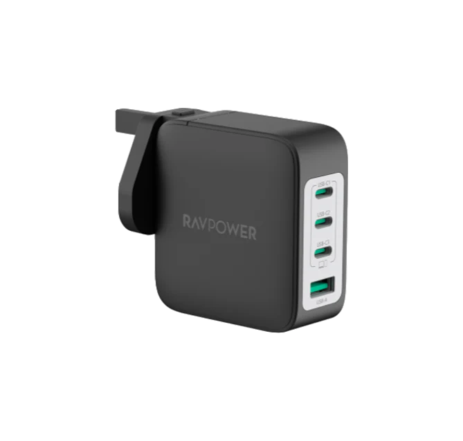 شاحن جداري راف باور RP-PC1087 بقدرة 140 واط مع 4 منافذ | RAVPower RP-PC1087 Wall Charger 140W PD Pioneer 4-Port