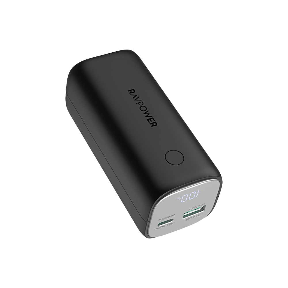 Banka Hêzê ya RAVPower RP-PB208 10400mAh PD 30W 2-Port - Reş | RAVPower RP-PB208 Super – Banka Hêzê ya Pioneer 30W 2-Port 10400mAh PD - Reş