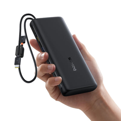 Baseus EnerFill FC41 20000mAh 100W Power Bank with Digital Display & Dual Built-in USB-C Cables