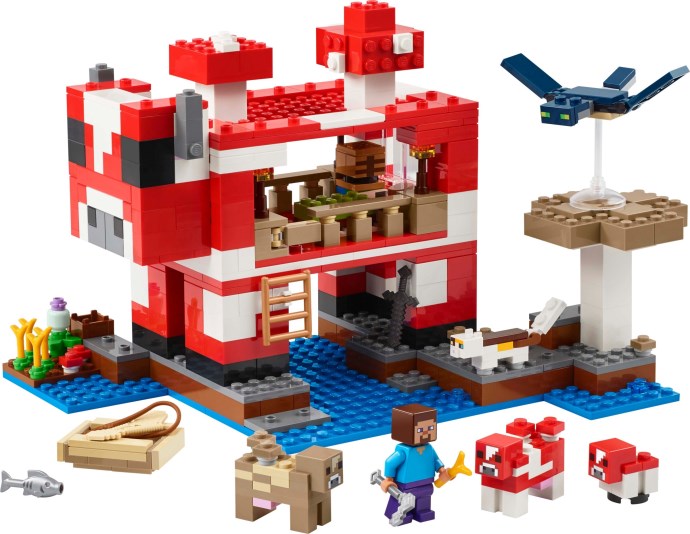 LEGO Minecraft The Mooshroom House 21270 - set image