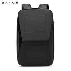 حقيبة ظهر بانجي مضادة للسرقة بغطاء صلب وقابلة للتوسعة 20 لتر-27 لتر - اسود | BANGE Anti Theft Hard Shell Laptop Backpack 20L-27L Expandable – Black