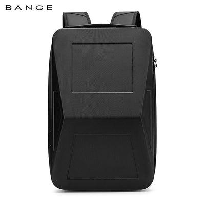 حقيبة ظهر بانجي مضادة للسرقة بغطاء صلب وقابلة للتوسعة 20 لتر-27 لتر - اسود | BANGE Anti Theft Hard Shell Laptop Backpack 20L-27L Expandable – Black