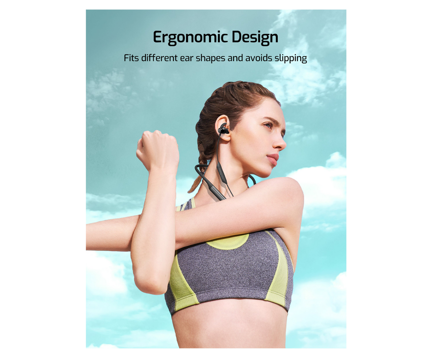 سماعات راف باور RP-BH1003 لاسلكية رياضية حول الرقبة مع خطاف | RAVPower RP-BH1003 Wireless In-Ear Neckband Sports Earphones with Hook