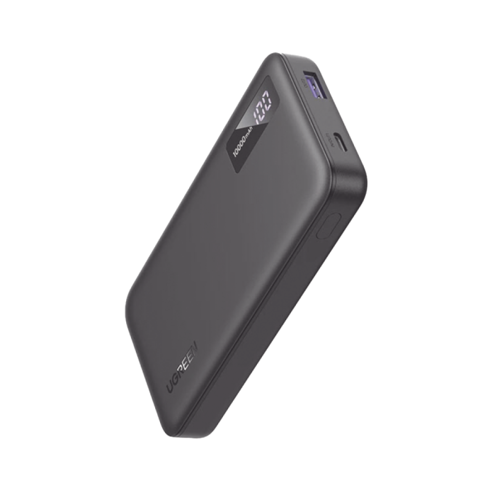 UGREEN 10000mAh Two-way Fast Charging Power Bank Black - باور بانك يوجرين 10000 شحن سريع ثنائي الاتجاه أسود