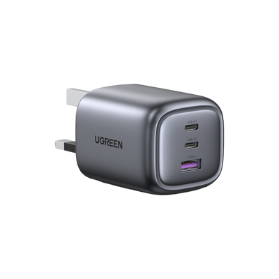 شاحن Ugreen 65W بثلاث منافذ | Ugreen USB-A+2*USB-C 65W GaN Tech Fast Charger
