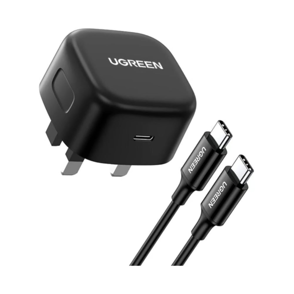 شاحن UGREEN USB-C 25W PD مع كابل 2 متر | UGREEN USB-C 25W PD Charger With C-C 2M Cable