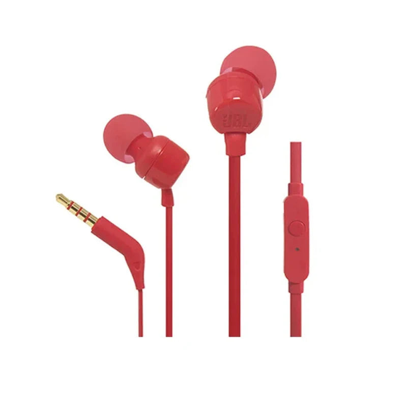 Guhdafonên Di Guhê Gerdûnî yên JBL yên Bi Kabloyî yên bi Kontrola Ji Dûr û Mîkrofonê - Guhdafonên Bi Kabloyî yên JBL T110 bi Kontrola Ji Dûr û Mîkrofonê