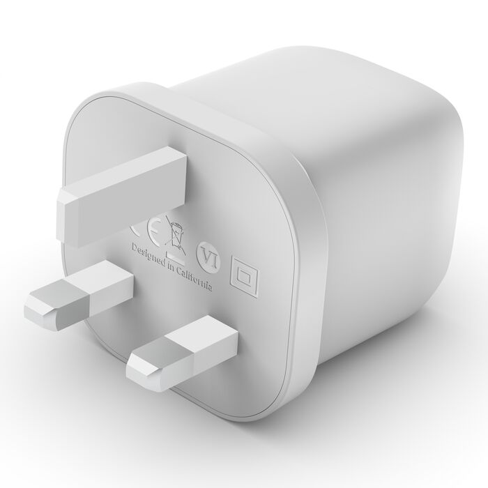شاحن جداري GaN بيلكن BoostCharge Pro بمنفذي تايب سي وبقدرة شحن 45 واط | Belkin BoostCharge Pro Dual USB-C GaN Wall Charger with PPS 45W