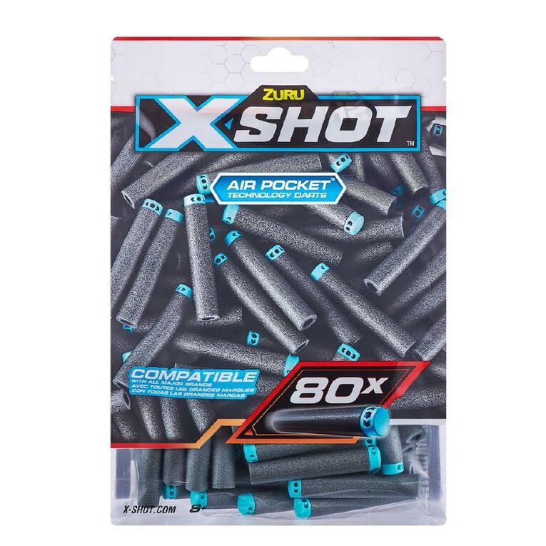 زورو إكس شوت عبوة إعادة تعبئة 80 طلقة | ZURU X-Shot 80-Dart Refill Pack 36589