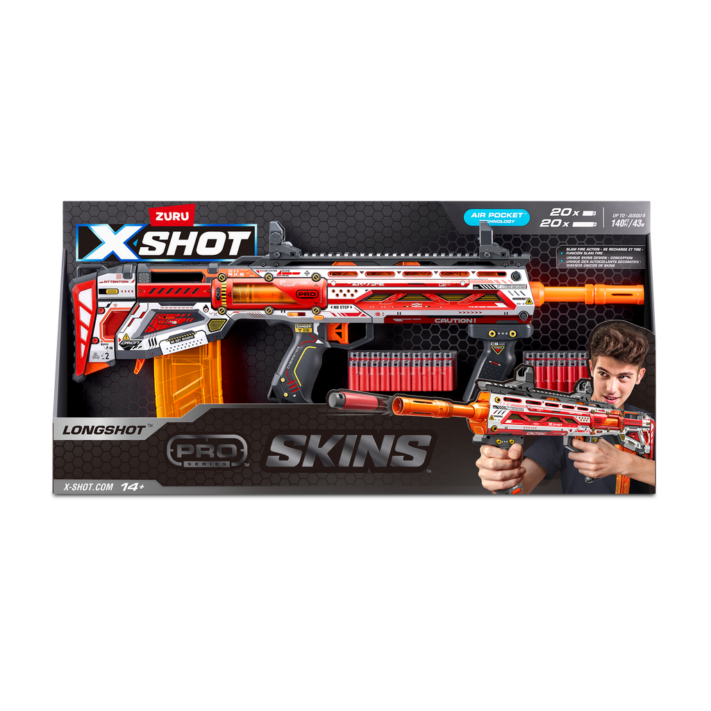 زورو إكس شوت برو لونغ شوت مع 40 طلقة | ZURU X-Shot Pro Longshot Blaster 36600
