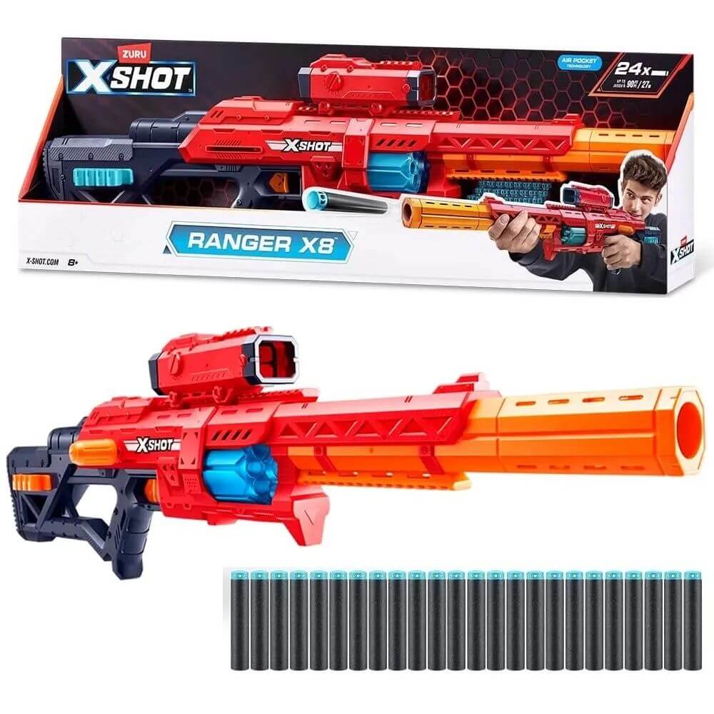 زورو إكس شوت إكسل رينجر X8 مع 24 طلقة | ZURU X-Shot Excel Ranger X8 36674