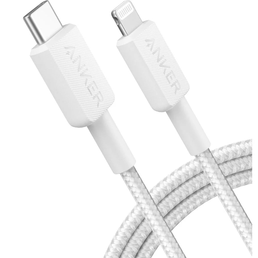 كيبل انكر مضفر يو اس بي سي الى لايتننع بطول 6 قدم | Anker 322 USB-C to Lightning Connector Braided Cable 6ft