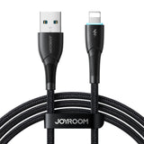 كيبل شحن جويرووم سريع 3A من يو اس بي اي الى يو اس بي سي بقدرة شحن 18 واط وطول 1 متر - اسود | JOYROOM SA32-AC3 3A 18W Fast Charging Data Cable USB-A to USB-C 1m – Black