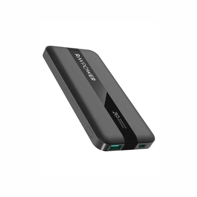 باور بانك راف باور بسعة 10,000 مللي امبير وبقدرة شحن 20 واط - اسود | RAVPOWER PB1236 20W 2 Ports Power Bank (10000mAh) – Black