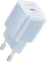 شاحن ويوو Wi-U014 سريع 33 واط GaN بثلاث شوكات - أبيض | WiWU Wi-U014 33W GaN Fast Charger 3 Pin - White