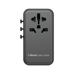 شاحن سفر موماكس 1-World العالمي ب 4 منافذ وبقدرة شحن 100 واط | Momax 1-World 100W GaN Charger | 4-Port Universal Fast Charger with AC Travel Adapter
