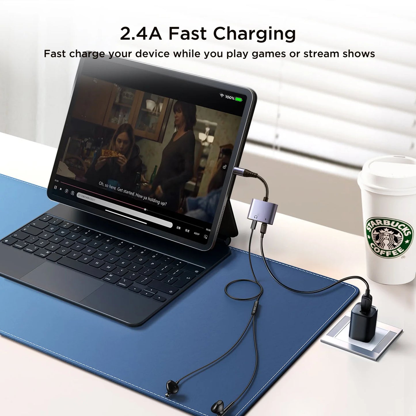 Adaptora Joyroom 2-di-1 Lightning bo Dual Lightning Port (Şarjkirin + Deng) | JOYROOM SY-L02