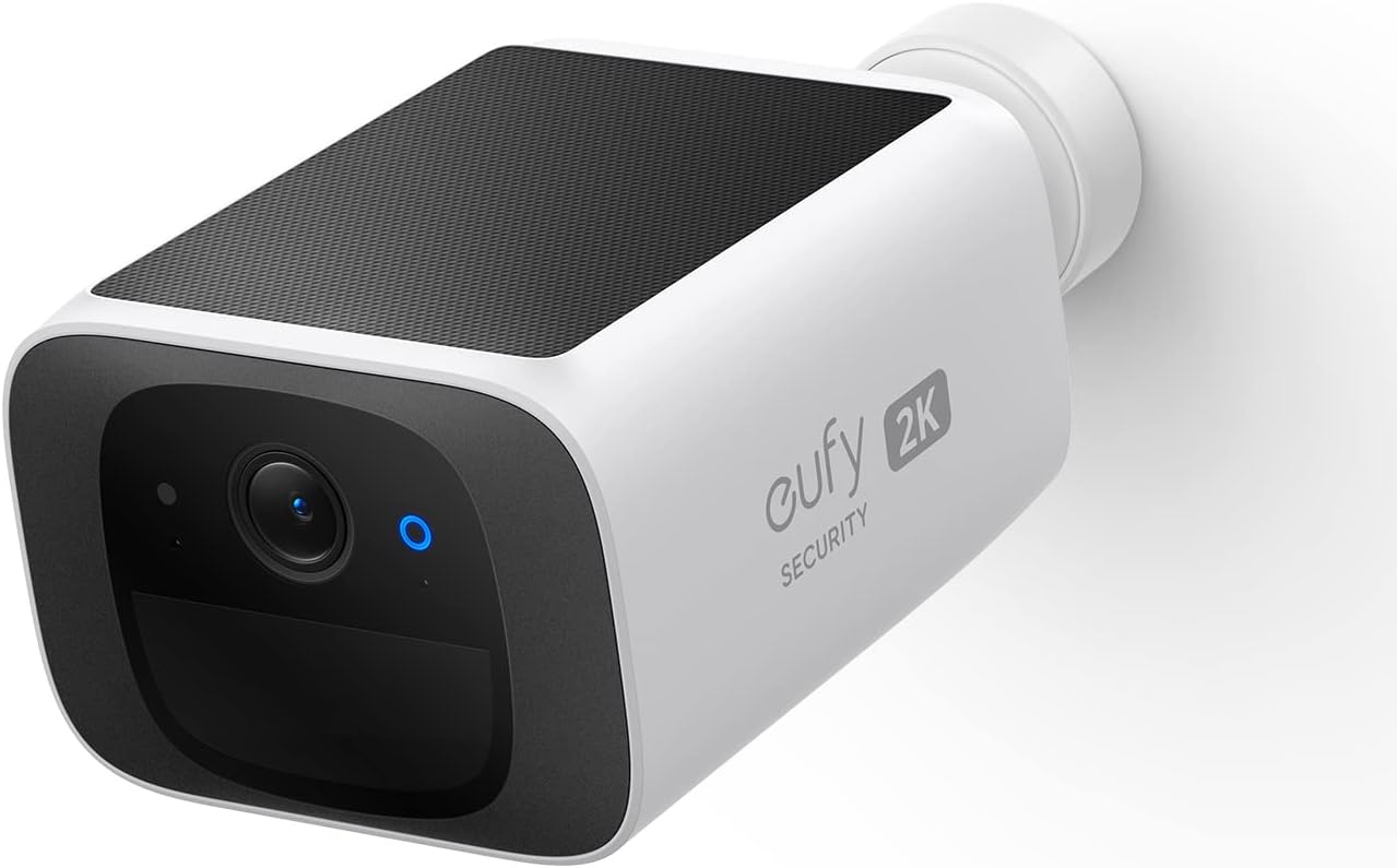 Eufy Security SoloCam S220 Kamera Ewlehiyê ya Tavê ya Derveyî ya Bêtêl Hêza Domdar ji Anker - Eufy SoloCam Kamera Ewlehiyê ya Derveyî ya Bi Hêza Tavê, Çareseriya 2K, Wi-Fi 2.4GHz ji Anker