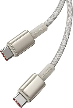 Baseus Tungsten Gold USB-C to USB-C Cable 100W 1m - Navy Blue | كابل تايب سي بيسوس تنجستن جولد شحن سريع 100 واط 1 متر - أزرق