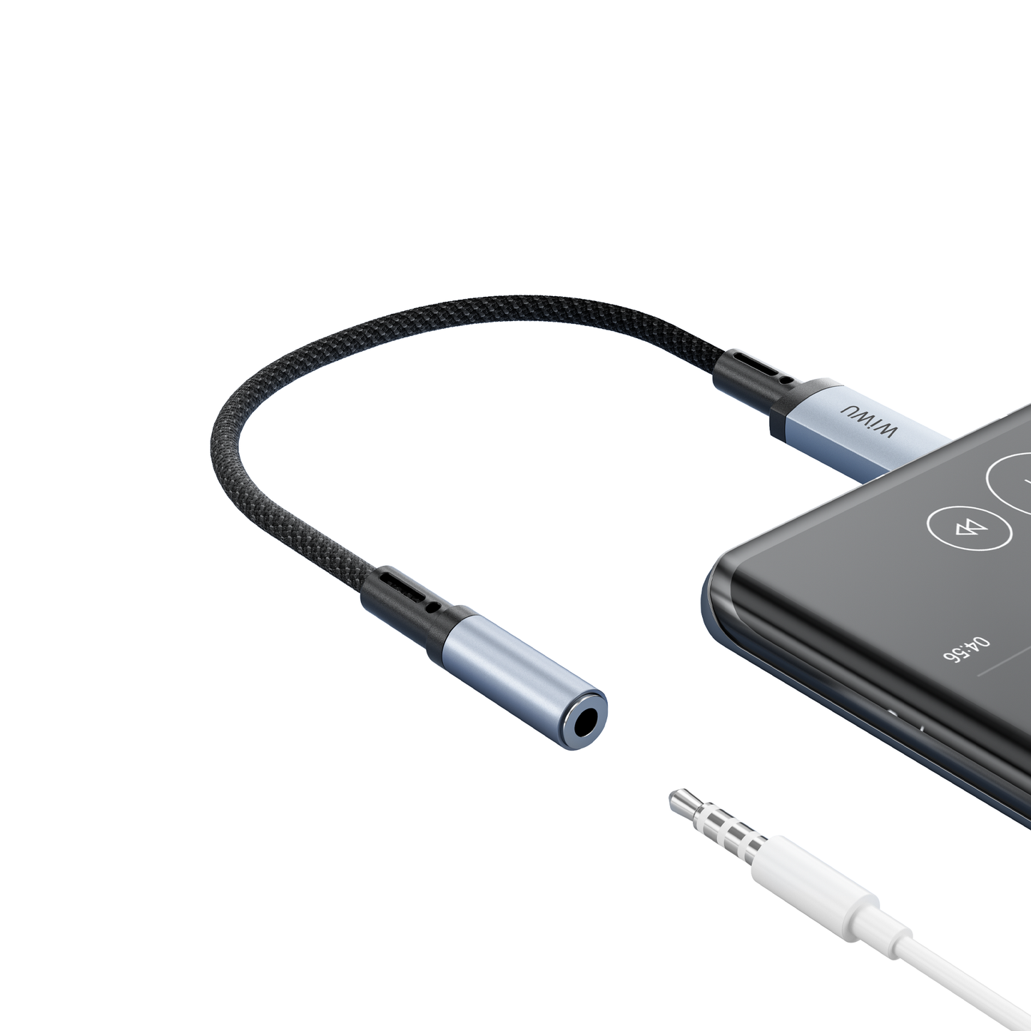 WiWU Wi-C047L Legend Lightning to 3.5mm Audio Converter, 0.15M Black | محول صوت من لايتننج إلى 3.5 ملم