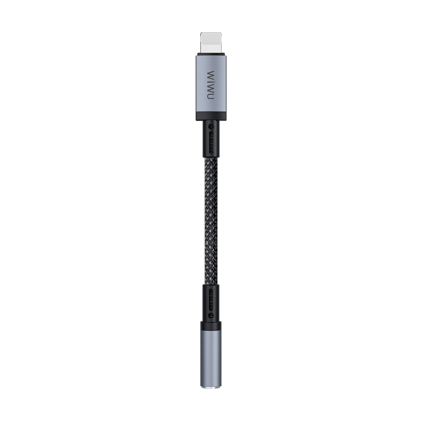 WiWU Wi-C047L Legend Lightning to 3.5mm Audio Converter, 0.15M Black | محول صوت من لايتننج إلى 3.5 ملم