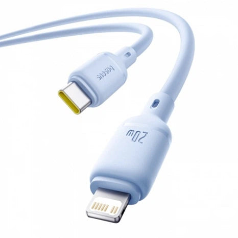 كابل Baseus Silky Cable USB-C إلى Lightning 20W 1m أزرق | Baseus Silky Cable C-iP 20W 1m Blue