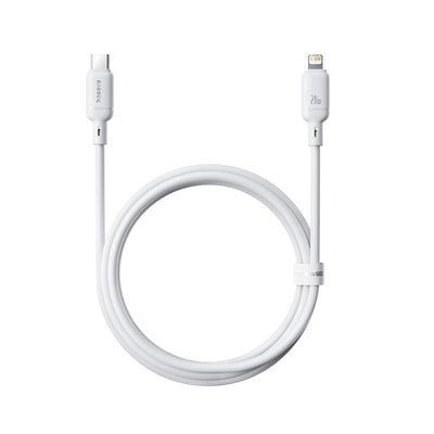 Baseus Silky Cable C→iP 20W 2m White - كابل بيسوس سيلكي شحن سريع 20 واط 2 متر أبيض
