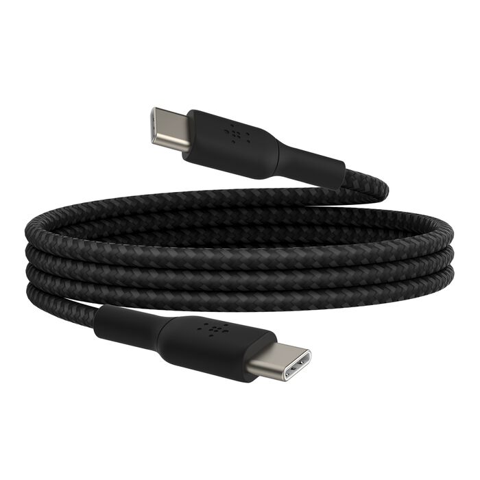 كيبل بيلكن BoostCharge مضفر تايب سي الى تايب سي بطول 1 متر | Belkin BoostCharge Braided USB-C to USB-C Cable 1M/3.3ft