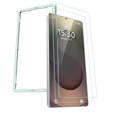 UGREEN HD Screen Protector with Installation Frame for Samsung Galaxy S25 2-Pack | حماية شاشة UGREEN لسامسونج جالاكسي S25 عبوتين