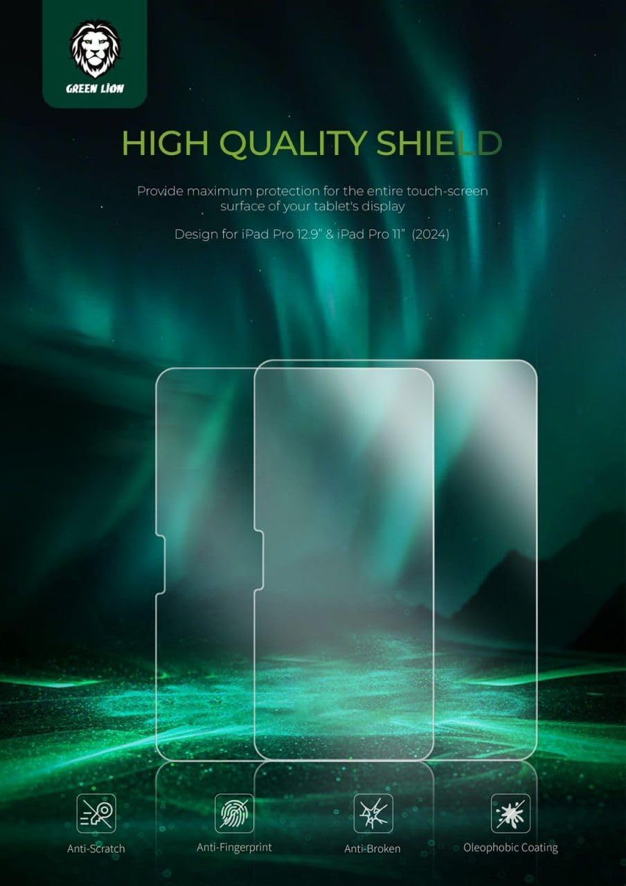 واقي شاشة جرين لايون للايباد Air قياس 11 انش - شفاف | Green Lion iPad Air 11” Screen Guard – Clear