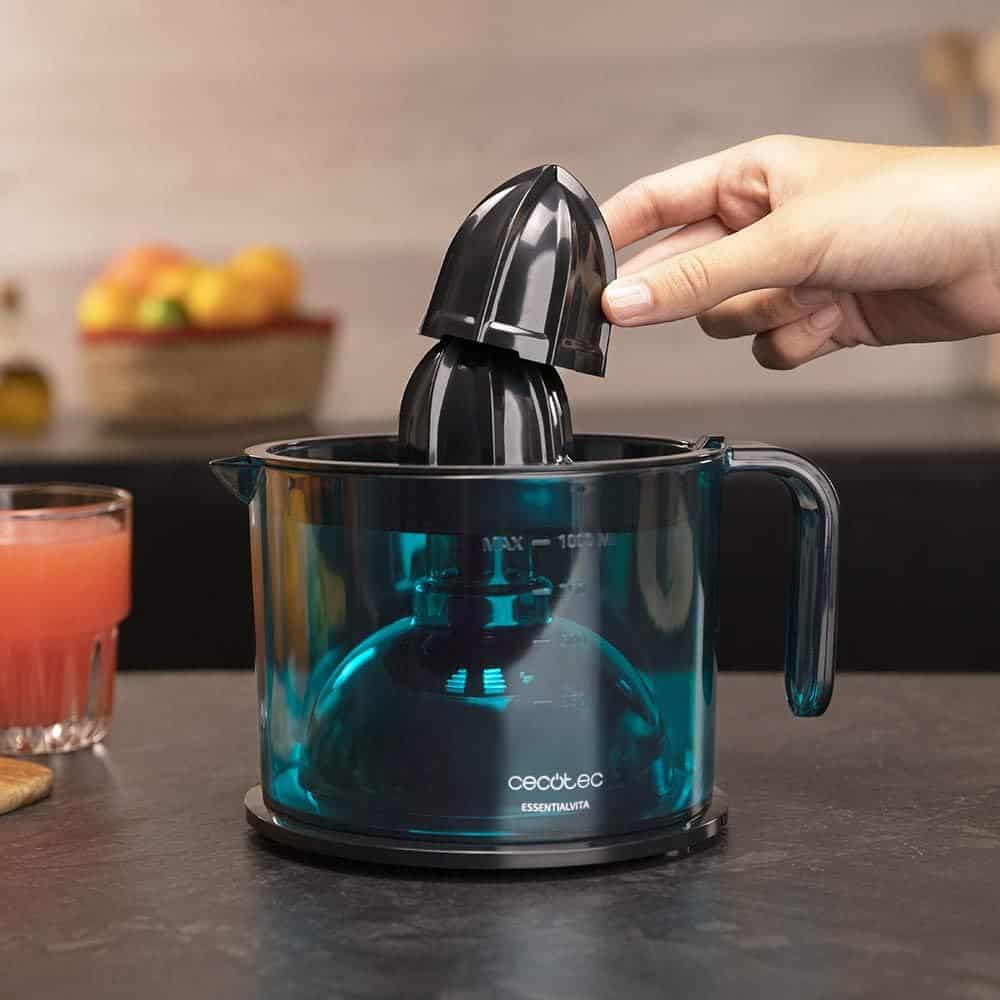 عصارة حمضيات كهربائية سيكوتيك EssentialVita Adjust Black 40 واط مع فلتر لب قابل للتعديل ومخروطين للعصر | Cecotec EssentialVita Adjust Black Electric Citrus Juicer 40W with Adjustable Pulp Filter & Dual Cones