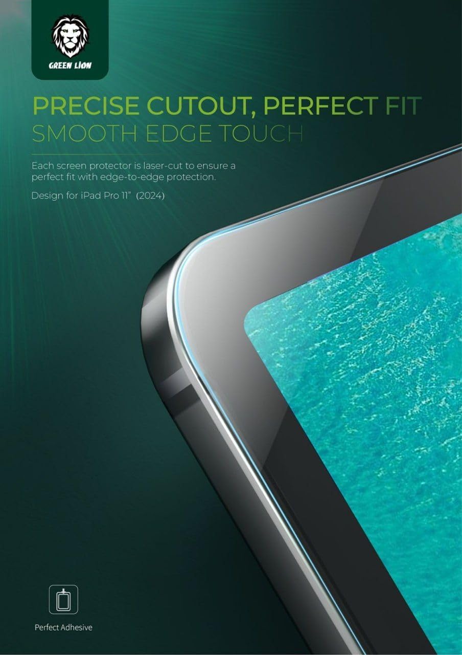 واقي شاشة جرين لايون للايباد Air قياس 11 انش - شفاف | Green Lion iPad Air 11” Screen Guard – Clear