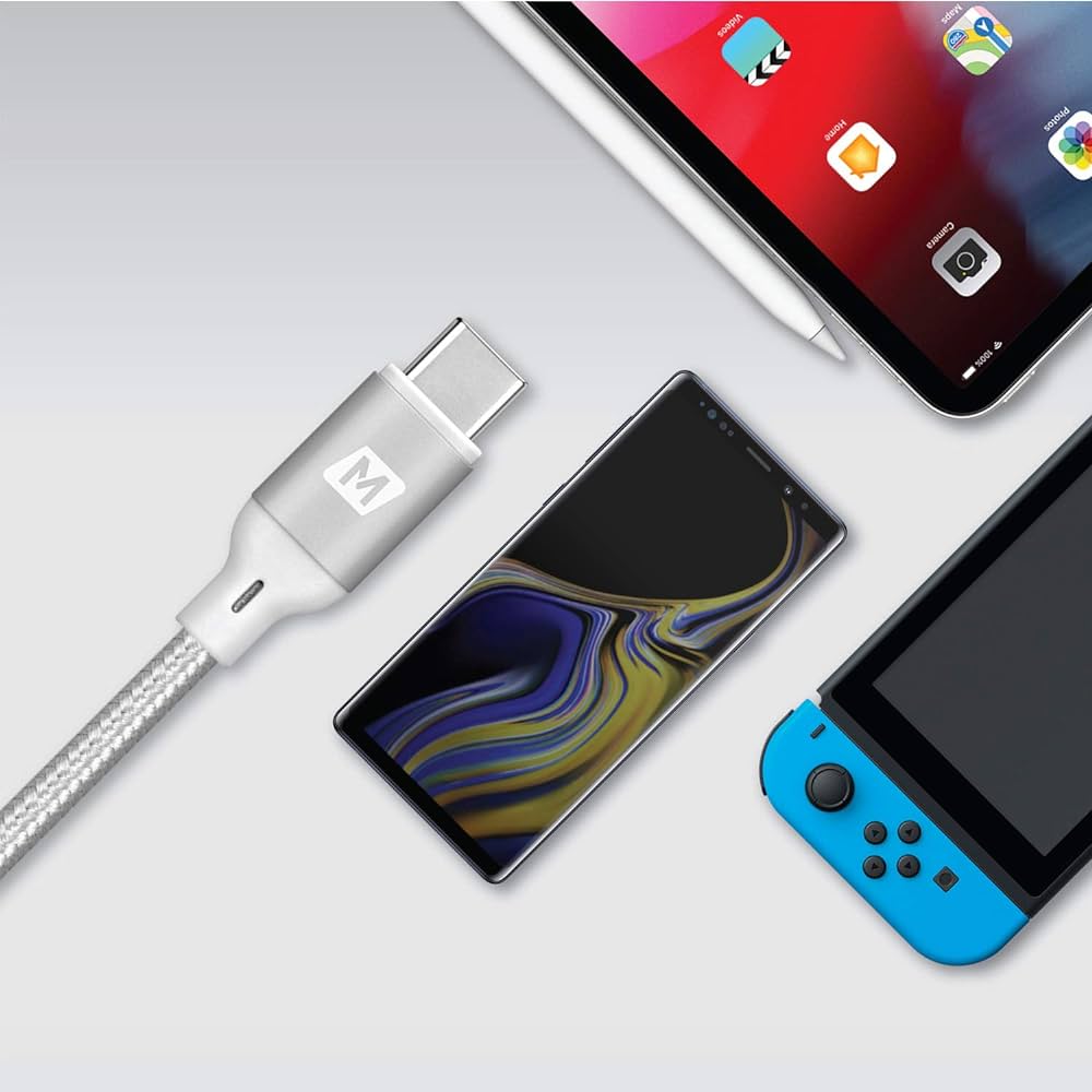 كيبل موماكس جو لينك تايب سي الى تايب سي بقدرة شحن 100 واط و طول 1.2 متر | Momax GoLink USB-C to USB-C PD 100W Braided Cable (1.2M)