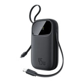 Baseus EnerFill FC31 Qpow 3 Power Bank 20000mAh 45W Black - باور بانك بيسوس انرفيل FC31 كيو باو 3 20000 مللي أمبير 45 واط أسود