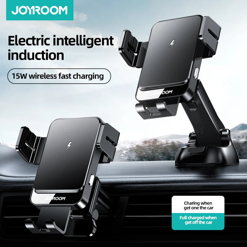 JOYROOM JR-ZS219 Xwediyê Telefona Otomobîlê ya Şarjkirina Bêtêl a Elektrîkî ya Sê-eksen
