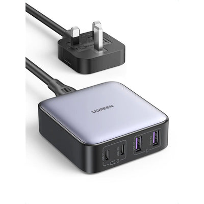 شاحن مكتبي يوجرين نيكسود GaN 65 واط 4 منافذ للابتوب والهواتف | UGREEN USB C Charger 65W Plug GaN Fast Desktop Charger Nexode 4-Port