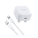 شاحن يو جرين - UGREEN USB C Charger 20W Plug with 1M Lightning Cable PD Fast Type C Power Adapter