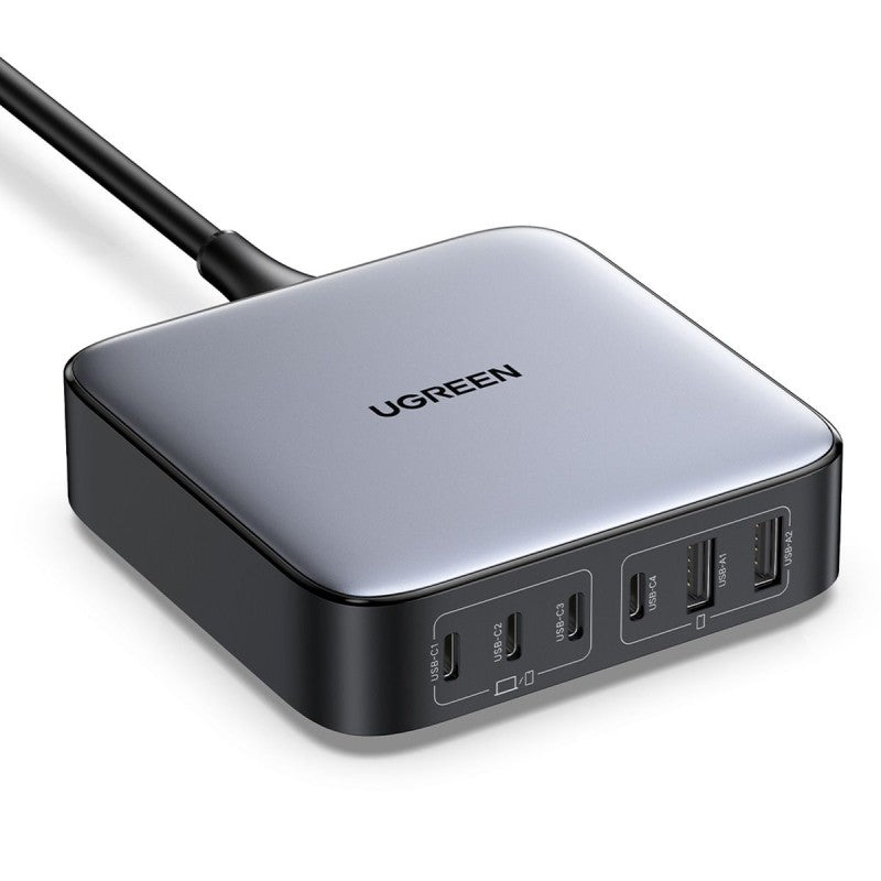 UGREEN 200W USB C Charger Nexode 6-Port GaN Desktop Charging Station | شاحن يوجرين نيكسود 200 واط 6 منافذ تقنية جان محطة شحن مكتبية